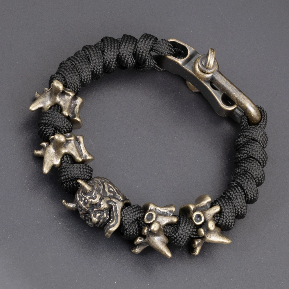 Gothic Skull Premium Paracord Bracelet Classic Men's Prajna Mask
