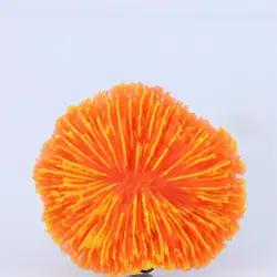 Vibrant Mini Fluorescent Coral Aquarium Decoration for Fish Tank Landscaping (Orange/Black)