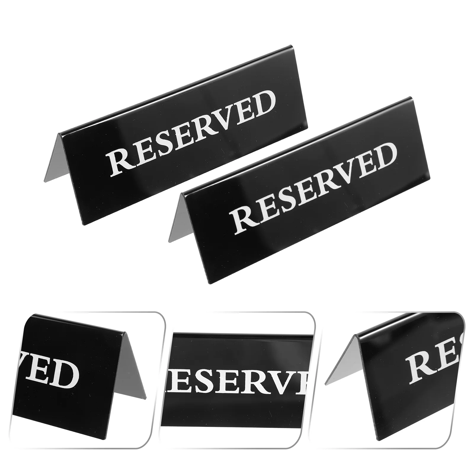 Reserved Signs Sign Table Acrylic Reservation Wedding Card Seating Place Tent Restaurant Room Chair Guest Name Desk Conference v shaped acryliccard triangle bable conference double sided transparent guest card table sign tabletop seat