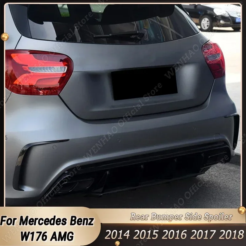 Per Mercedes Benz Classe A W176 A200 A250 A45 Amg Sport 2014-2018 Auto Paraurti Posteriore Lip Spoiler Canards Splitter Body Kit Tuning
