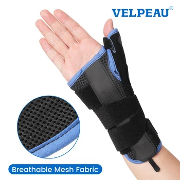 VELPEAU Tutore da polso con supporto per il pollice per tenosinovite, distorsione e dolore da artrite, stecca da polso per uomini e donne