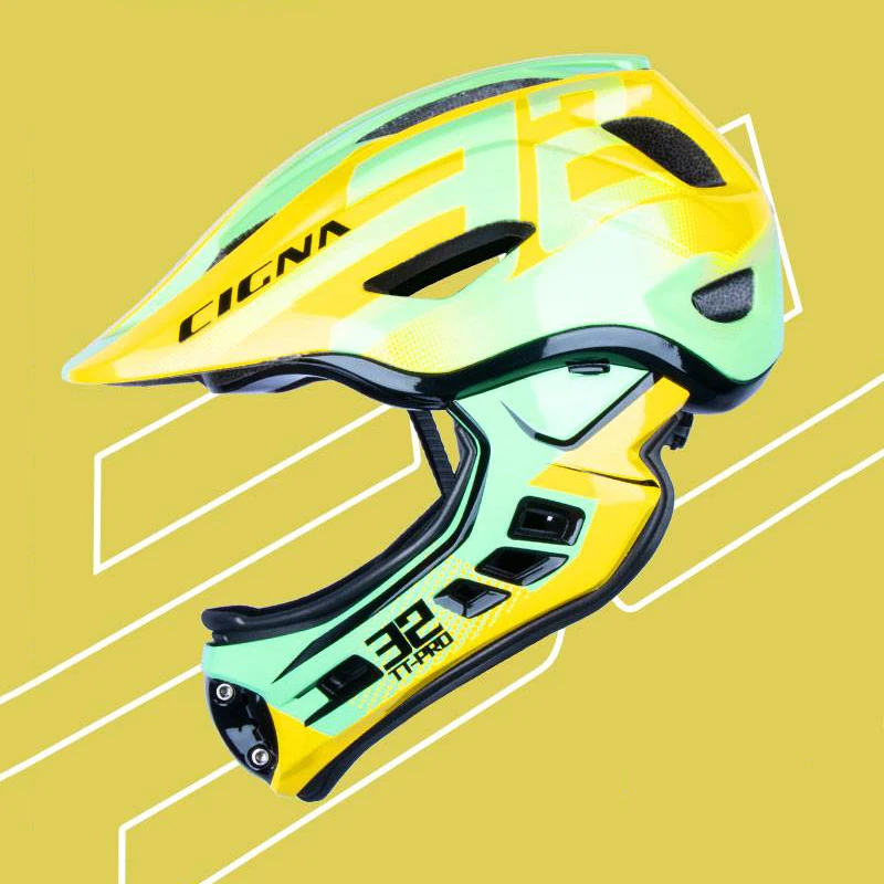 Cigna tt32 pro-子供用のフルフェイスヘルメット,取り外し可能な