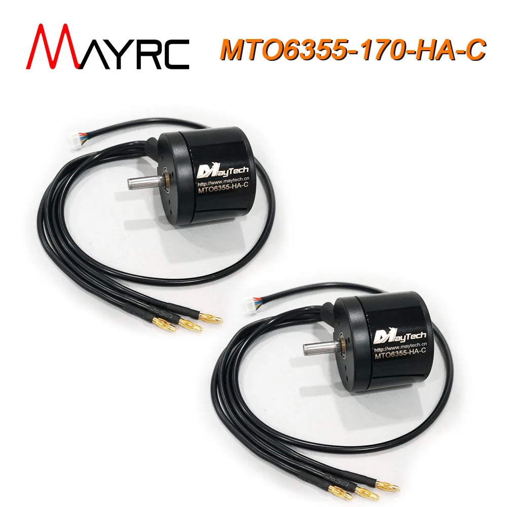 

2PCS MAYRC 6355 50KV 170K 8mm and 10mm Shaft Sealved Sensored Motor for Electric All Terrain Longboard Scooter BattleBot Robot