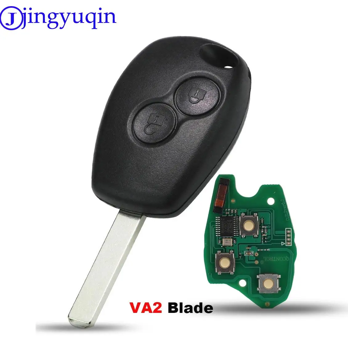 Car Key 2 Buttons Remote Key For Renault Duster Modus Clio 3 Twingo DACIA Logan Sandero Kangoo 433MHz PCF7947/7946/4A Chip jingyuqin