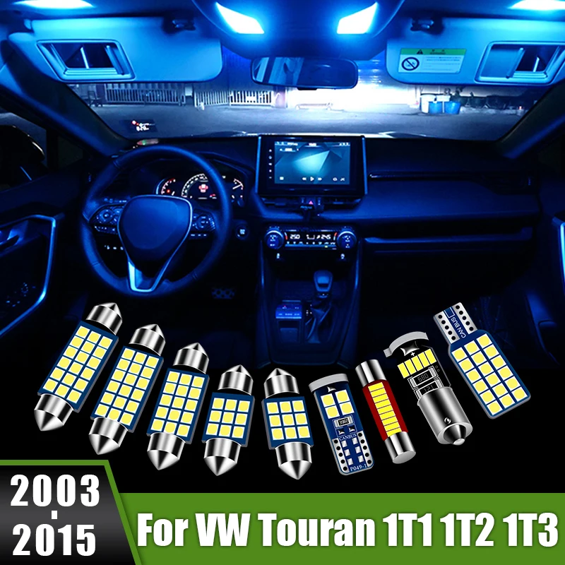 

For Volkswagen VW Touran 1T1 1T2 1T3 2003 2004 2005 2006 2007 2008 2009 2010 2011 2012 2013 2014 2015 Car Interior LED Lights