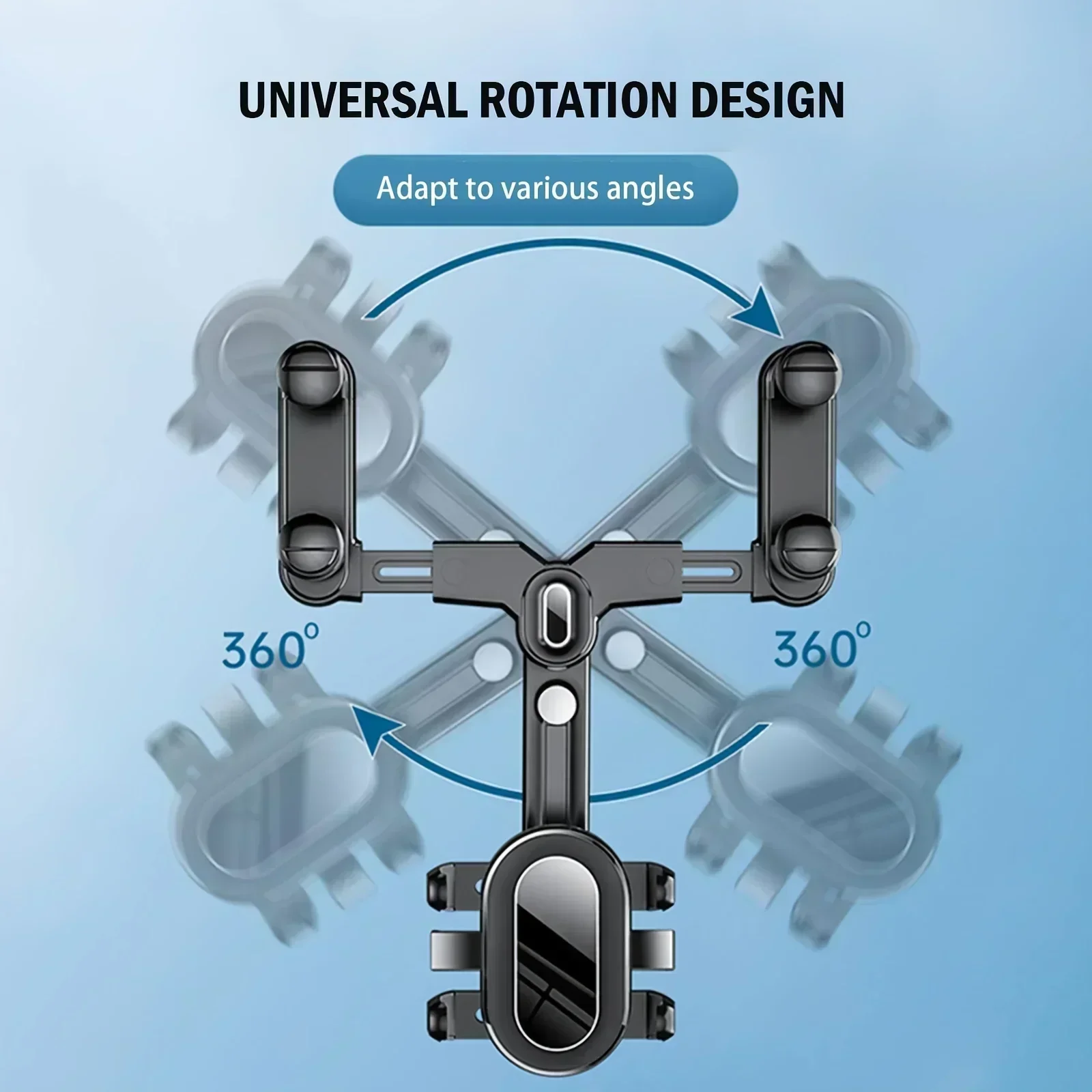 Auto 360 ° Supporto per telefono e GPS, supporto telescopico regolabile e girevole, compatibile con tutti i telefoni, strumento di supporto per la navigazione. - immagine 6