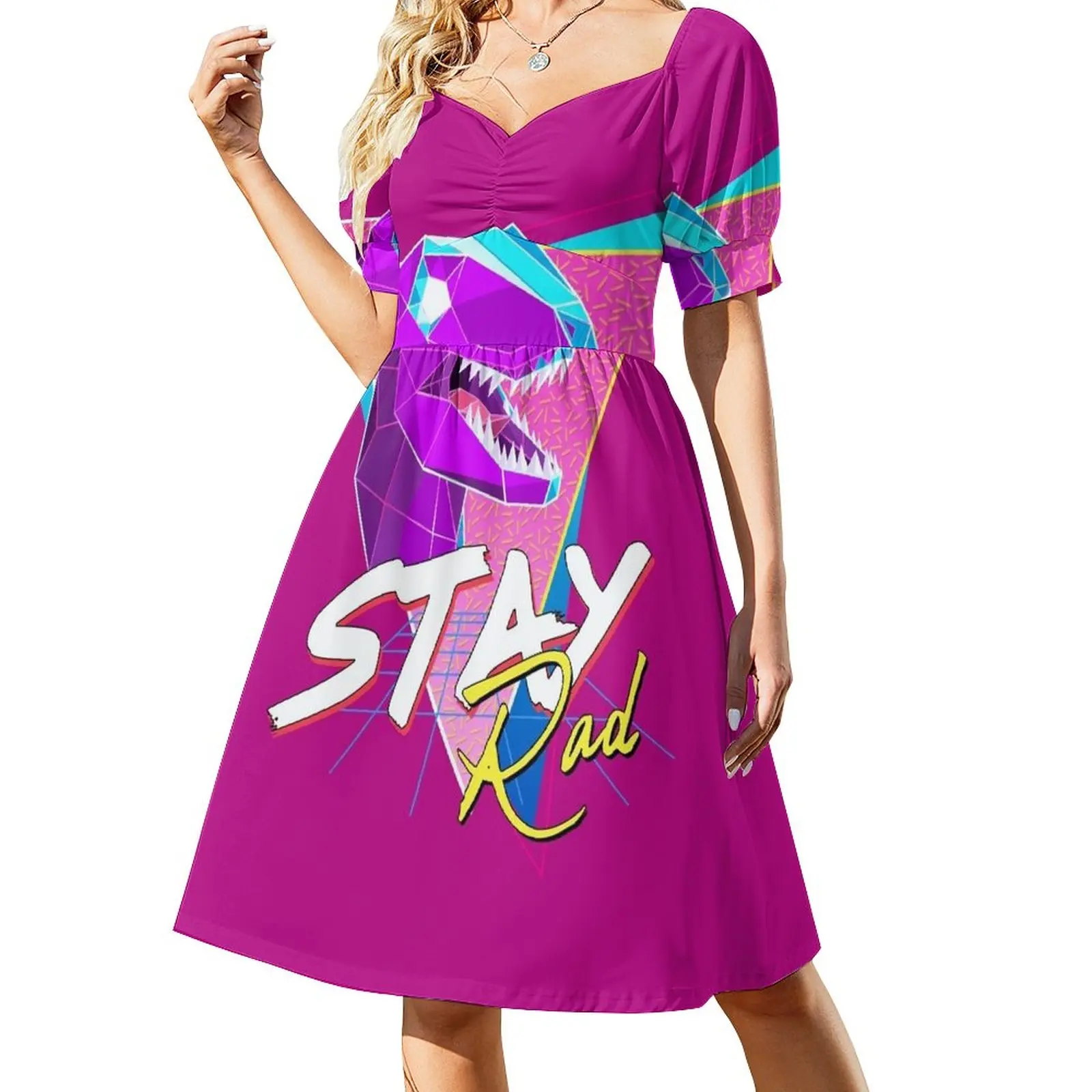 

Stay Rad 90s Raptor Sleeveless Dress summer dress womens 2023 Aesthetic clothing Women's summer dress