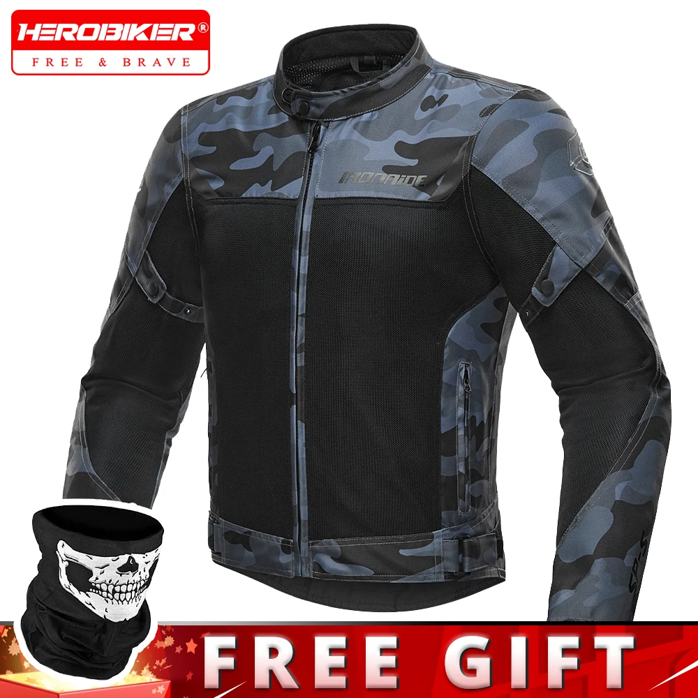 Motorcycle Jacket Motorbike Riding Clothing AntiFall Breathable Protective Gear For Men