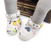 Autumn Winter Baby Boots Baby Girl Boys Winter Warm Shoes Solid Cartoon Print Toddler Fuzzy Balls First Walkers Kid Shoes 0-18M 3