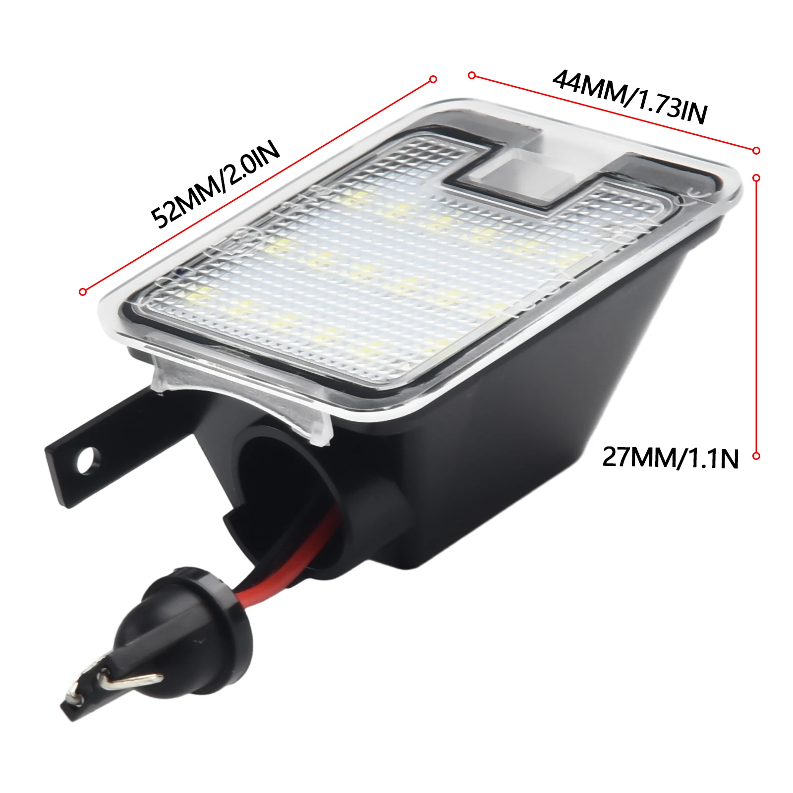 

Useful High Quality Hot Sale Car Side Mirror Lights 2pcs Brand New Bright White Plug And Play Save Energy 12V 52 X 44 X 21.5mm