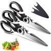Professional stainless steel kitchen scissors multi-functional chicken bone scissors, fish-killing scissors, kitchen accessories