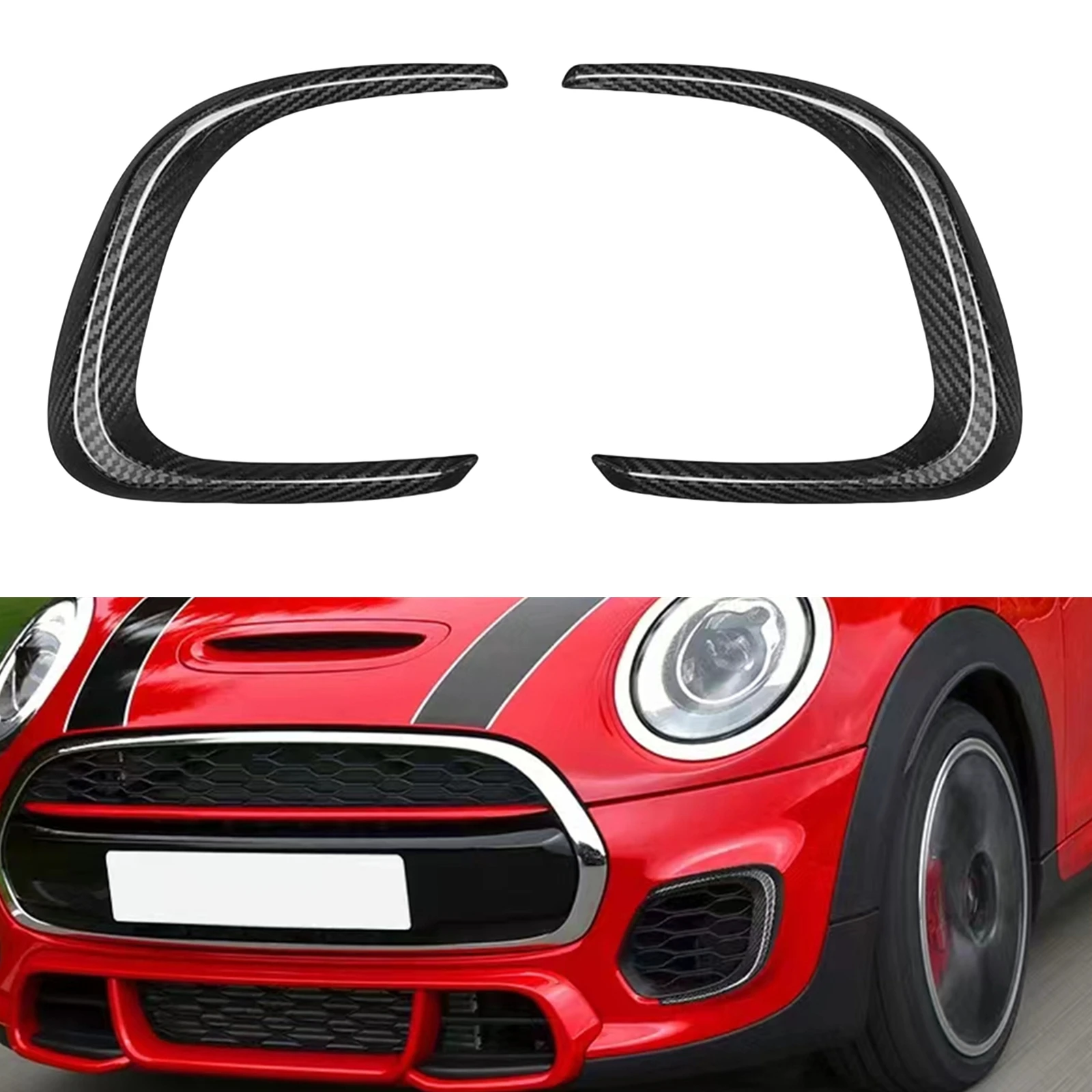 

Для F56 Mini Cooper S передний бампер, Боковая Отделка вентиляционного отверстия, сухое углеродное волокно, противотуманная фотолампа, капот, впускная рама, спойлер, каналки