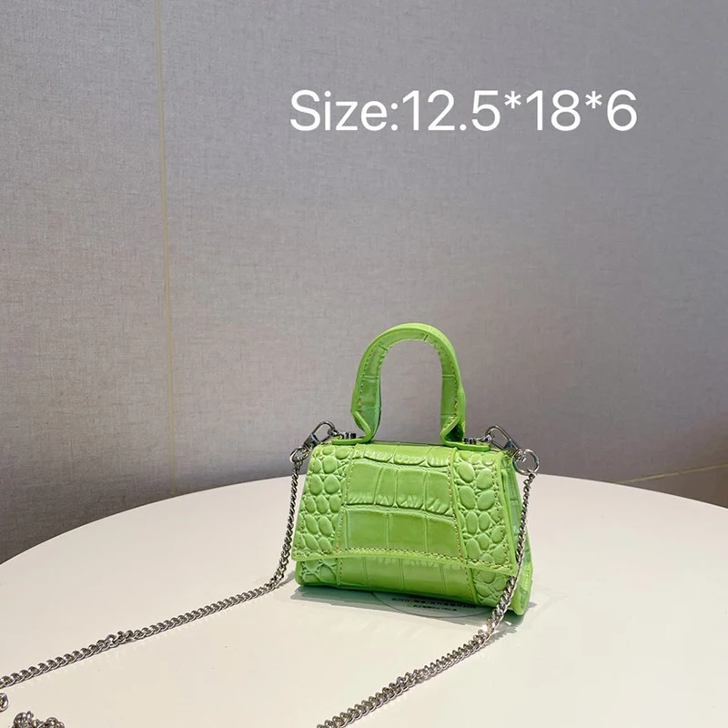 

Macaroon Brand Crocodile Chain Mini Handbag Pu Leather Handbag Crossbody Bag for Women 2022 New Purses and Handbags