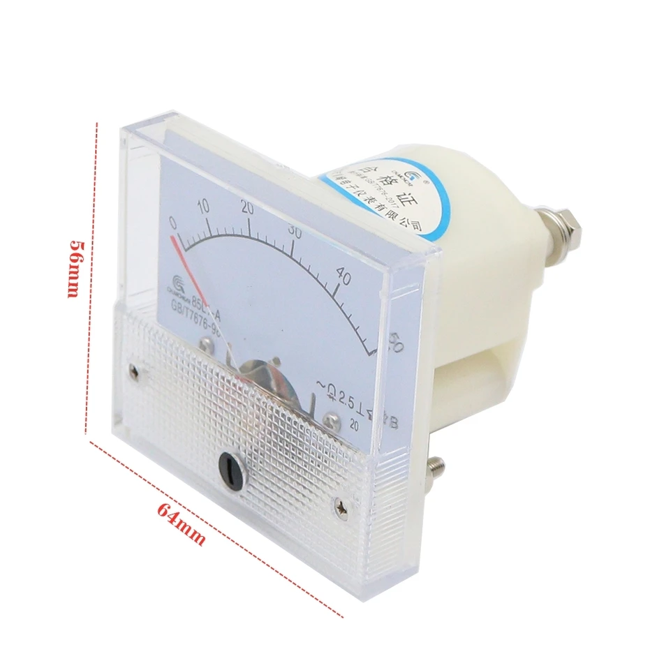 Amperometro Analogico CC 85C1-A Da 1A A 30A Per Pannelli – Preciso, Con Quadrante Digitale E Materiale ABS Antinfortunistico
