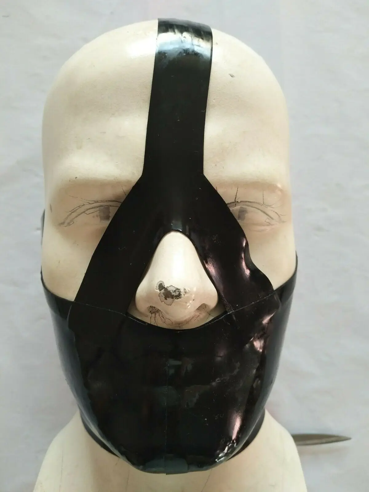 100% Latex Rubber Gummi Maske Mask Hood 0,45mm Schwarz Catsuit Ganzanzug