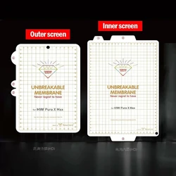 Premium HD Clear Hydrogel Screen Protector - Ultra Transparent Front Shield for Huawei Pura X Max (Outer - Inner Screen)