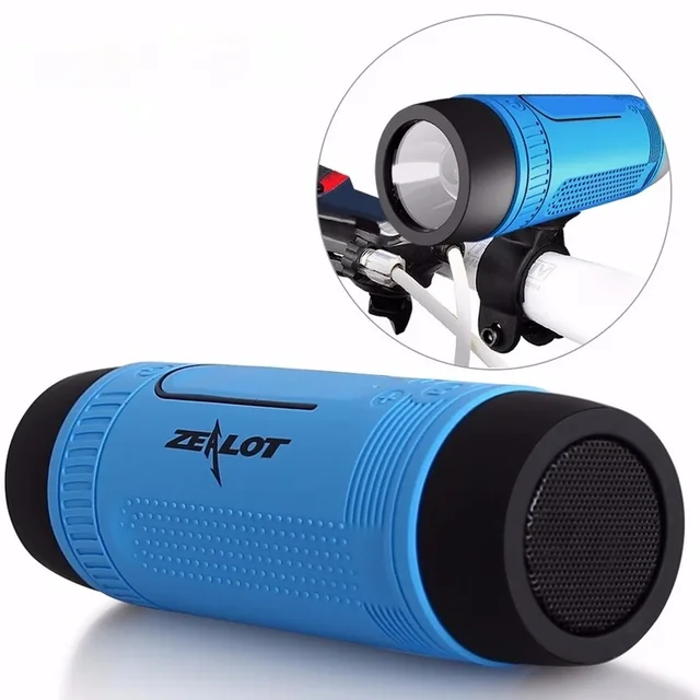 S1 Bluetooth Speaker Outdoor Bicycle Portable Subwoofer Bass Wireless Column FM Radio Power Bank+Flashlight 3