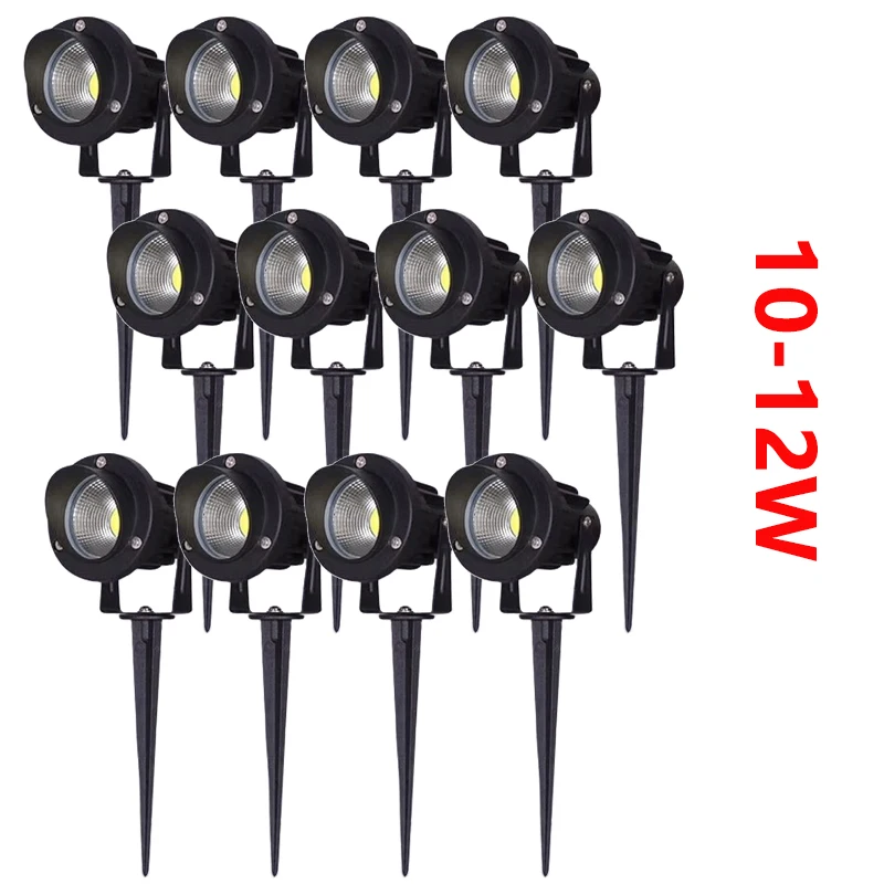 Home Yard Garden Decorations Light LED IP65 Waterprof Lawn Lamp 220V110V24V Warm white 7W10W12W Landscape Spike Spotlights