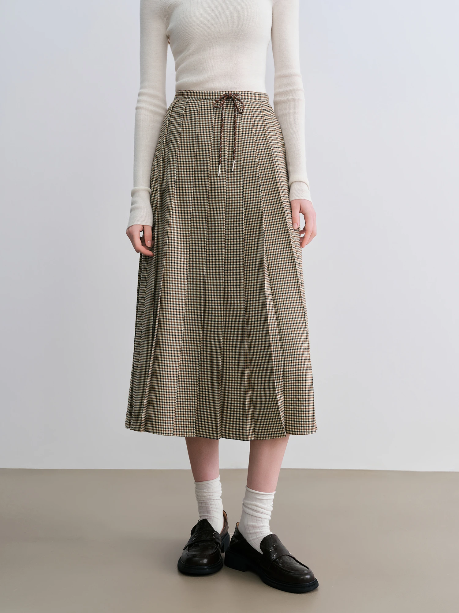 スカート Ruimeme houndstooth asymmetry skirt Ruimeme houndstooth