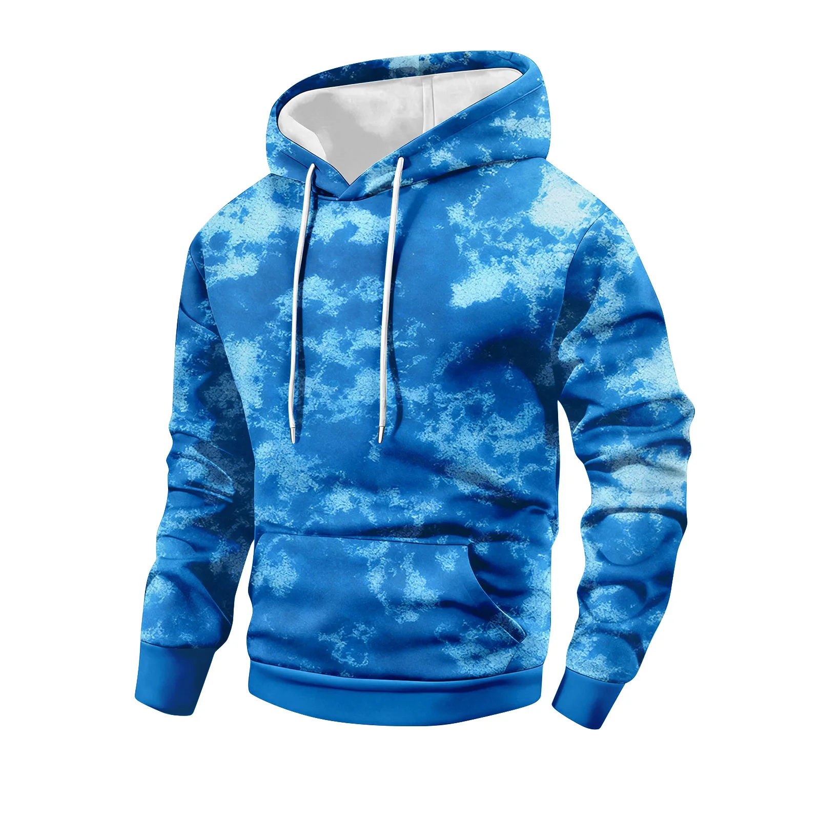 Camouflage Solid Color Hooded Sweatshirt Sports Plus Size Casual Hoodie Winter Men'S Outdoor Warm Hooded Sweatshirt