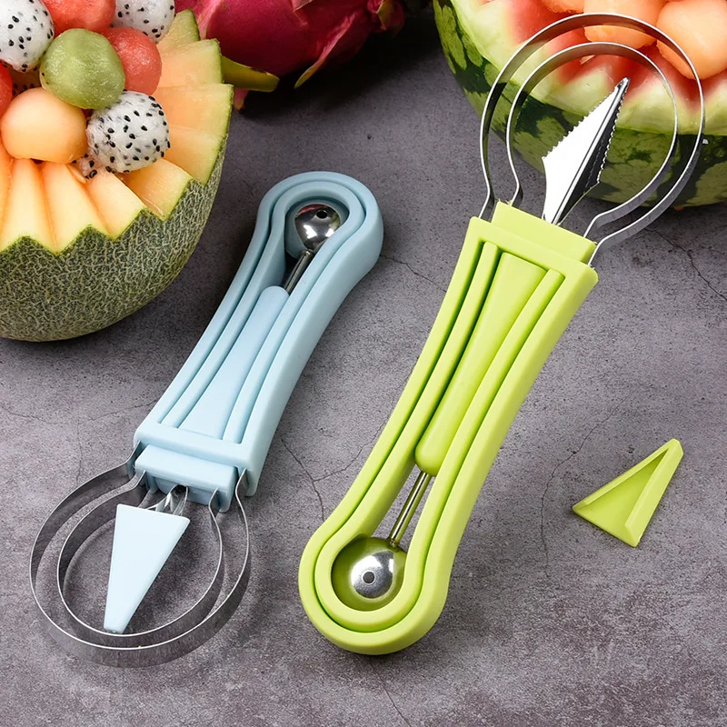 

Three In One Fruit Ball Extractor Kitchen Supplies Multi-function Carving Knife Fruit Ball Extractor Corer Kitchen Gadgets