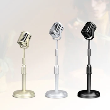 시뮬레이션 클래식 레트로 다이나믹 보컬 마이크, 빈티지 스타일 마이크, 라이브 공연용 유니버설 스탠드, 가라오케 스튜디오 레코드
