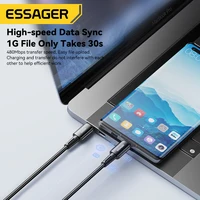 Essager 240W Super Fast Charge Type-C 67W Cable Quick Charge USB Cable 6A For Xiaomi 12Pro Redmi K50 Note 11Pro Black Shark 5Pro - Image 5