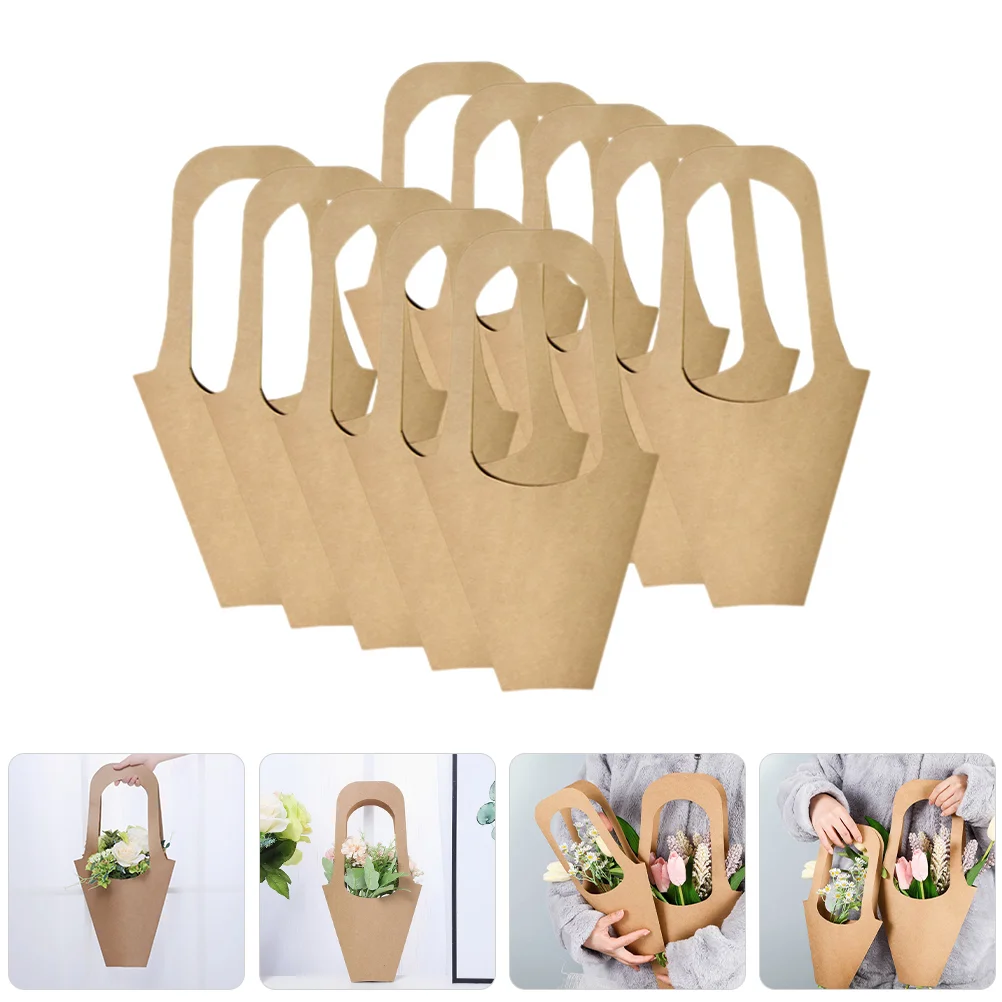 

10 Pcs Flower Gift Bag Bulk Boxes for Arrangement Bouquet Bags Packing Portable