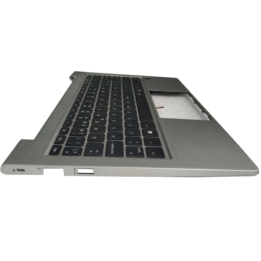 Backlit Eua Reino Unido Espanhol e Teclado Latino com Palmrest Nova Capa Superior Case Touchpad para hp Probook 14 445 g8 440 g8 - Imagem 5
