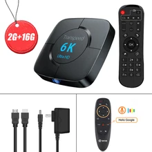  Transpeed Android 10.0 TV Box Voice Assistant 6K 3D Wifi 2.4G&5.8G 4GB RAM 32G 64G Media player Very Fast Box Top Box 