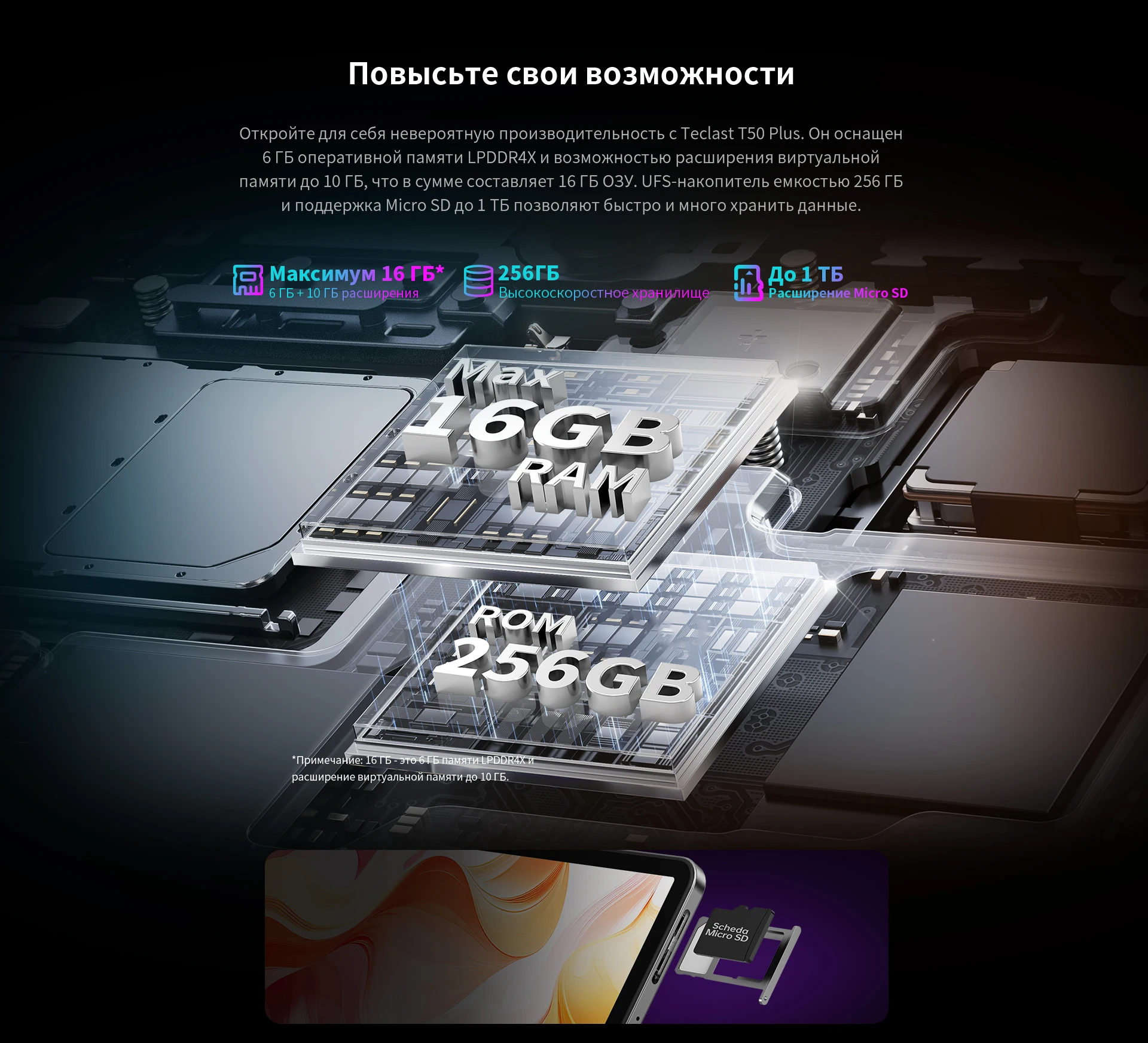 Планшет Teclast T50 Plus, 11", 6/256ГБ, Wi-Fi+4G, Android | AliExpress