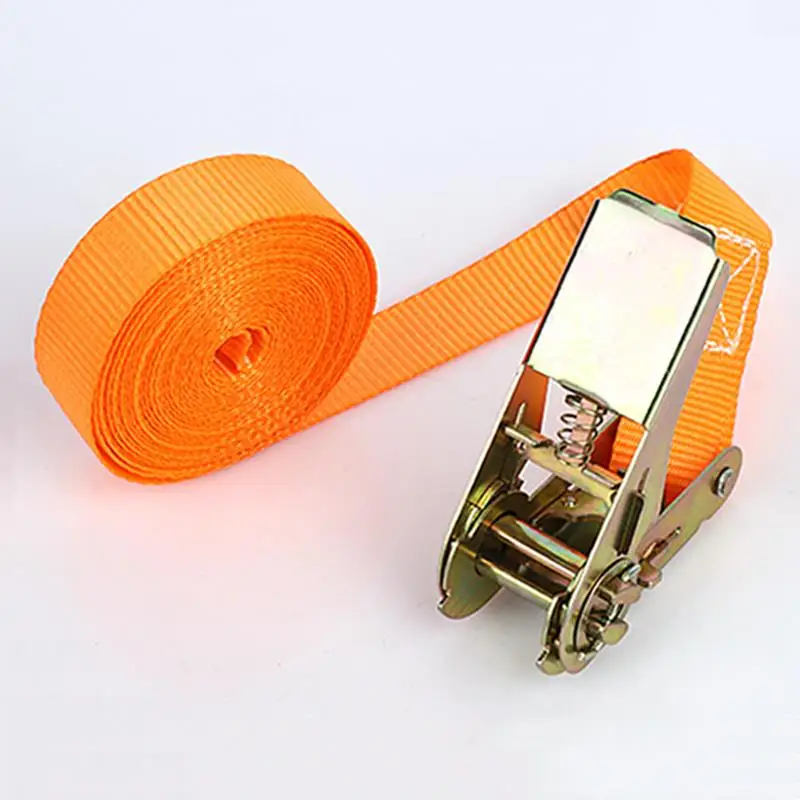 Heavy-Duty Car & Truck Front Cargo Ratchet Strap with Metal Buckle-Adjustable, Secure Tie-Down for Safe Luggage Transport