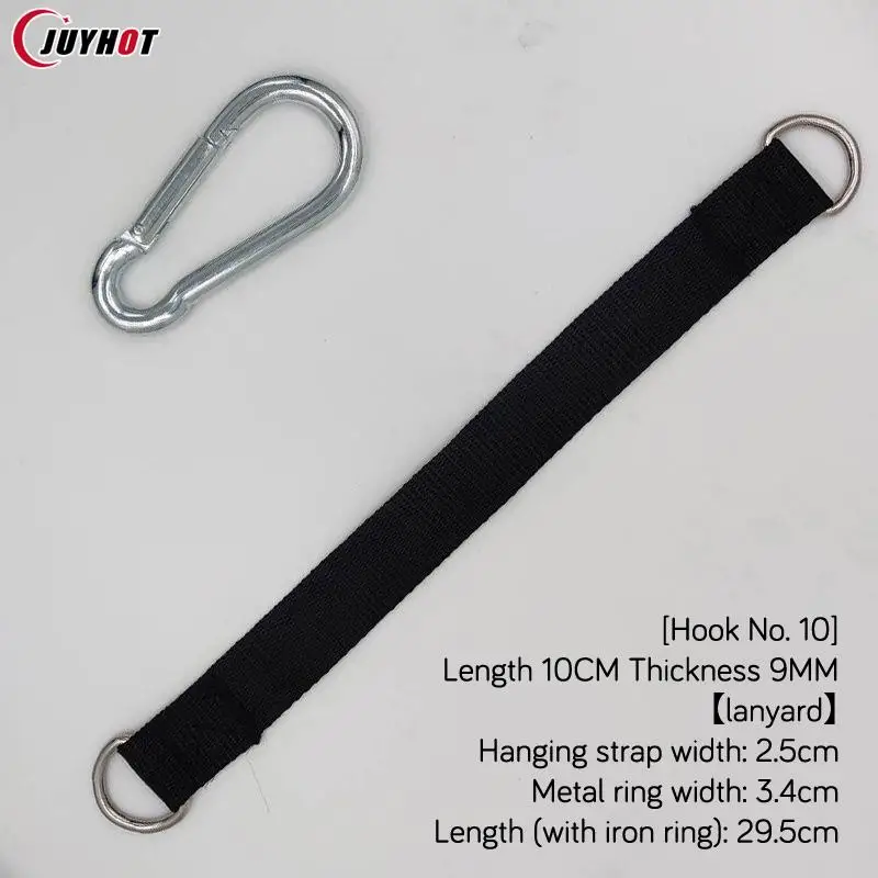 150KG Bearing Load Hanging Belt T-bar Strap Dumbbell Barbell Rope Handles Strap Tree Swing Strap Hook Ring Connecting Belt 6