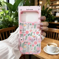Pink Purple Lavender Floral Pattern Shockproof Clear Hard Phone Case - iPhone 15 Plus (Style 1)