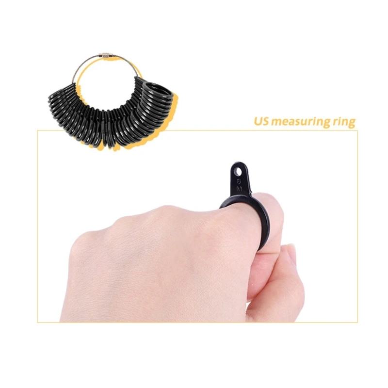 Ring Measurer and Ring Sizer Ring Measurement Stick Black American Degrees  Rings and Ruler Ring Making Tools Ring Measurement Ruler