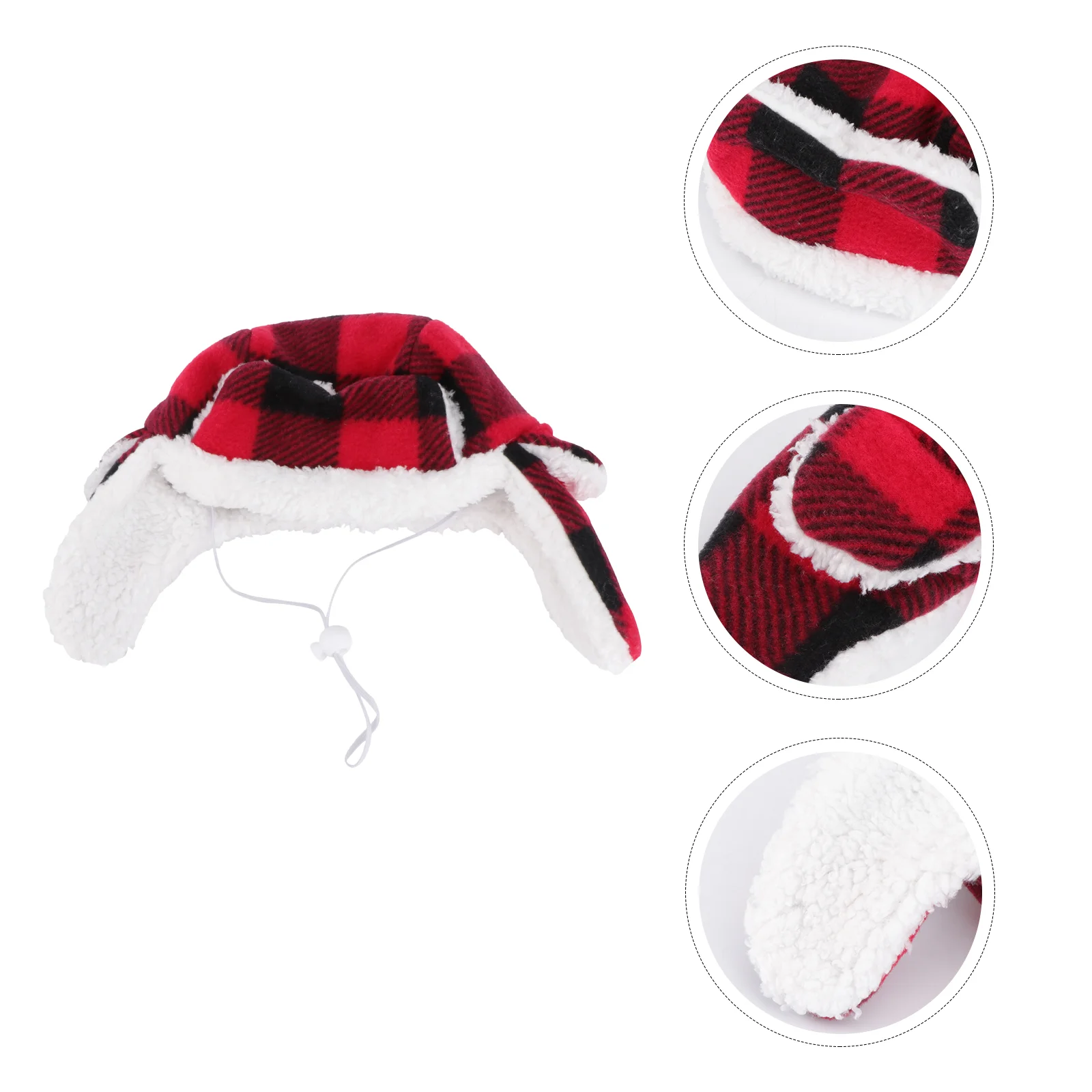 

1Pc Large-breed Dogs Beret Windproof Casual Winter Warm Hat (Black, Red)