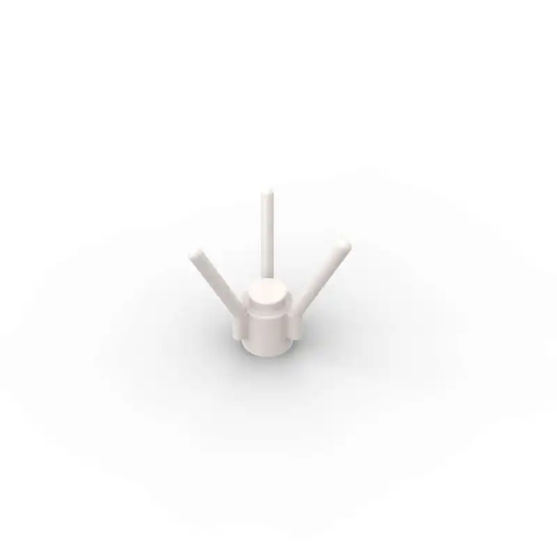 MOC 10PCS 3741 식물 꽃 줄기 빌딩 블록 스터드 및 3 줄기 농장 식물원 장식 벽돌 입자 장난감 선물