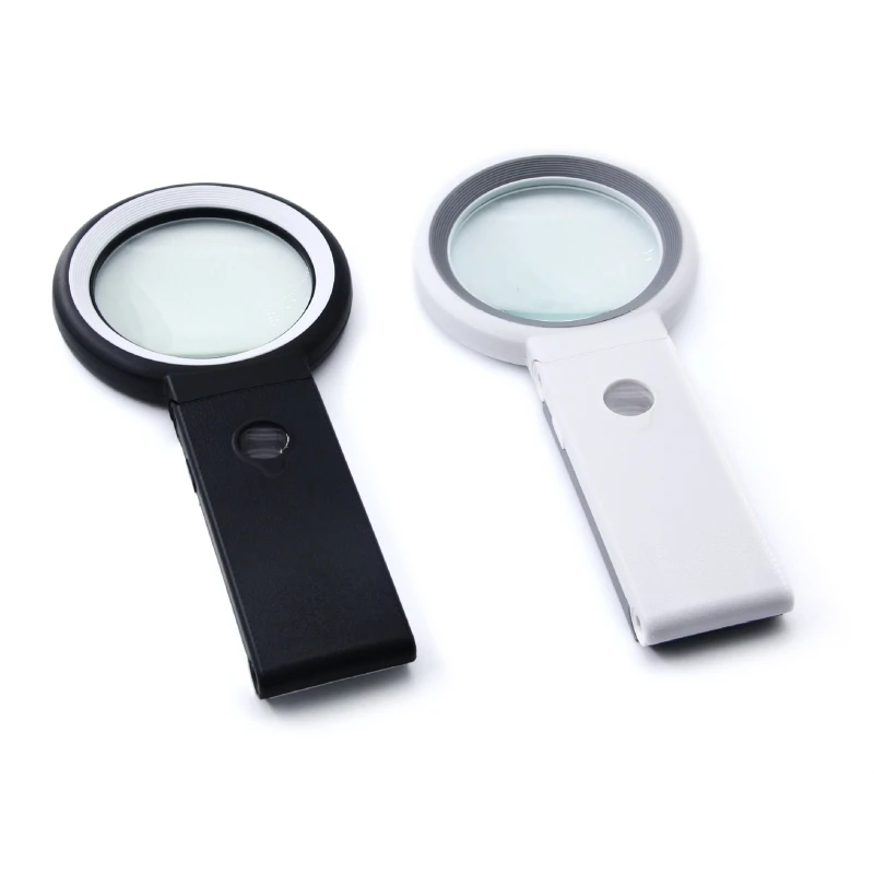 

10X 30X Handheld Magnifier with Scale Portable 18 LED Foldable