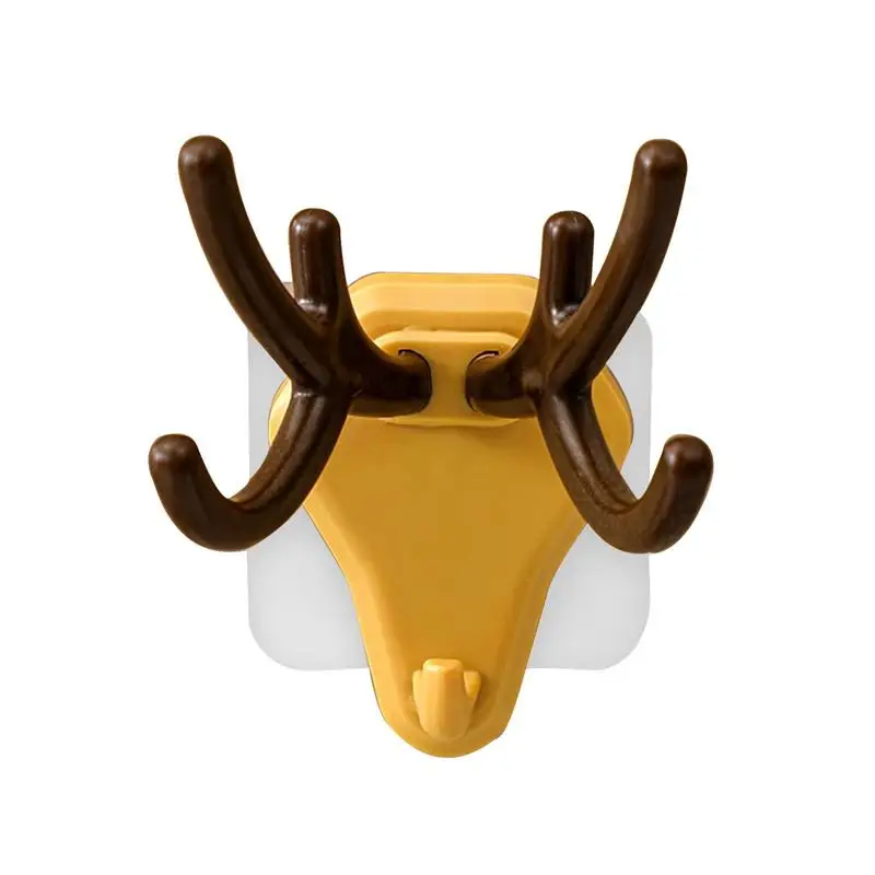 

Antler Hook Adhesive Hat Hooks Wall Hangers Heavy Duty For Bathroom Kitchen Storage Room Tile Wall Shower Room Accessories