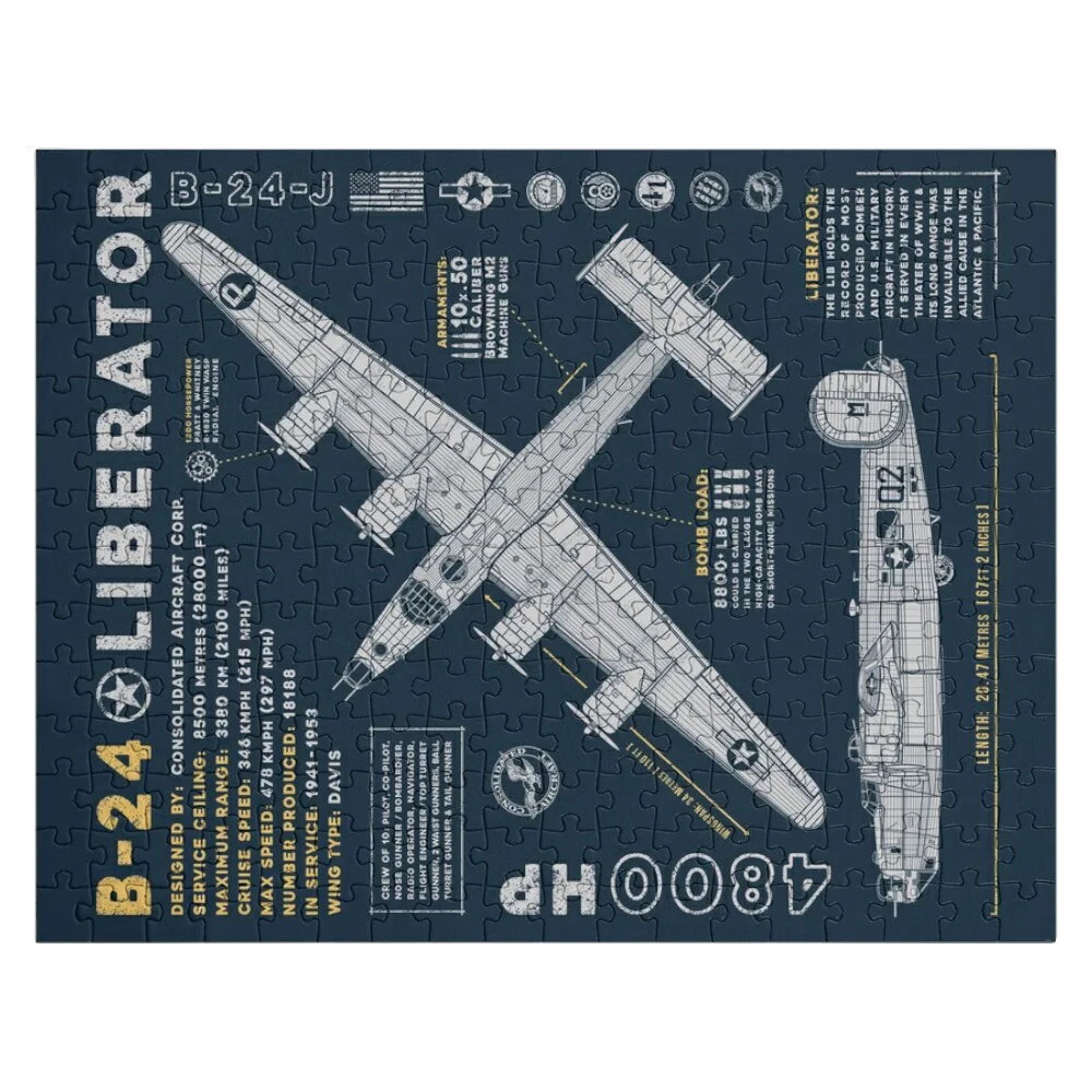 B-24 Liberator Jigsaw Puzzle Custom Child Gift Adult Wooden Puzze Custom Puzzle Wood
