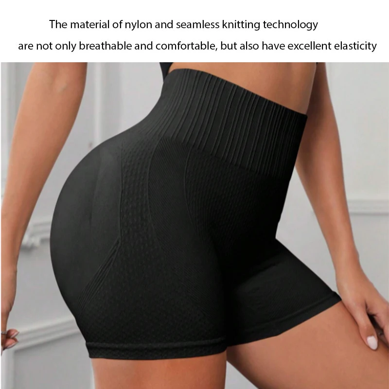 Women's Seamless 4-Piece Yoga Shorts High-Waisted Hip Lift Running Fitness Shorts Sports Shorts Running Shorts Yoga Shorts Workout Shorts Seamless Shorts