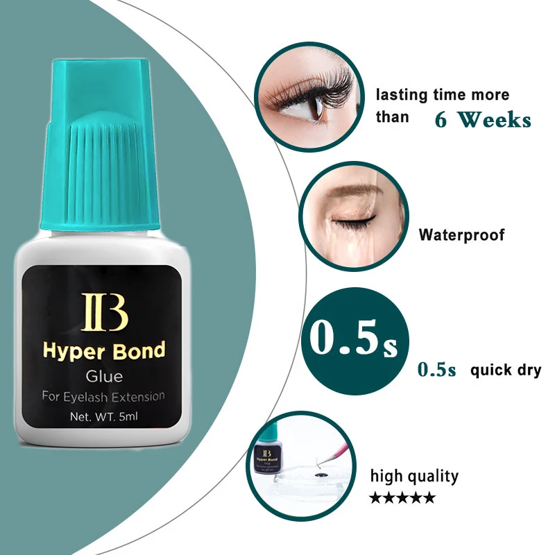5 Bottles IBeauty Ultra Super Glue Individual Fast Drying False Eyelash Extensions Supplies Strong Cola 5ml Beauty Makeup Tools 3