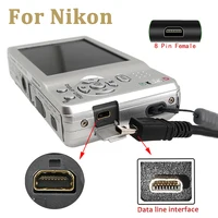 UC-E6 Digital Camera USB Data Cable Mini 8 Pin  for Nikon CoolPix Fuji Panasonic Olympus Sony 1M 1.5M 3