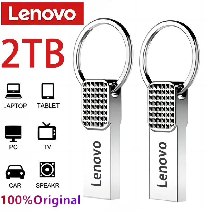 Lenovo 2TB USB 3.2 Flash Drive U Disk Type-C High Speed Transfer 2TB 1TB Large Capacity Metal Pendrive Waterproof Memoria Stick