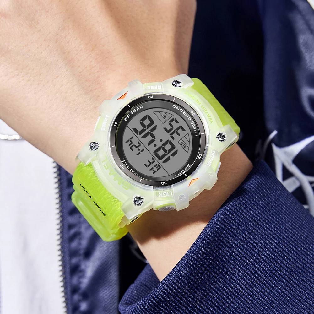 Men's Waterproof LED Digital Sports Watch - Multifunctional Stopwatch & Alarm Clock, Lightweight Design