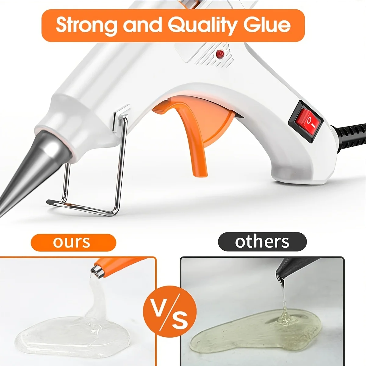 KINZO PISTOLA COLLA Hot Melt Bastoncini Adesivi Trigger - Foto 11