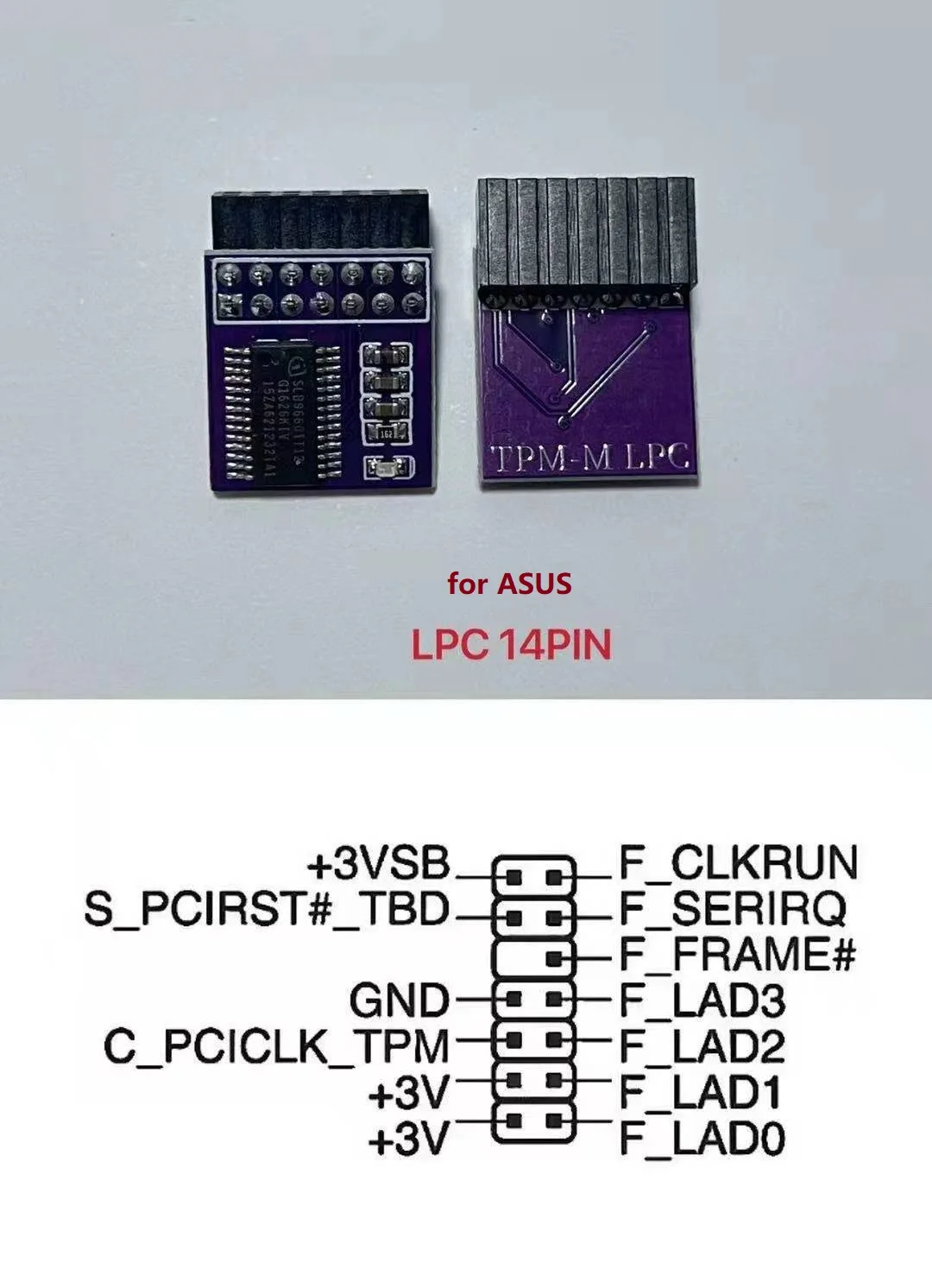 Модуль безопасности шифрования TPM 2 0 удаленная карта TPM2.0 для Windows 11 LPC SPI 12 14 20