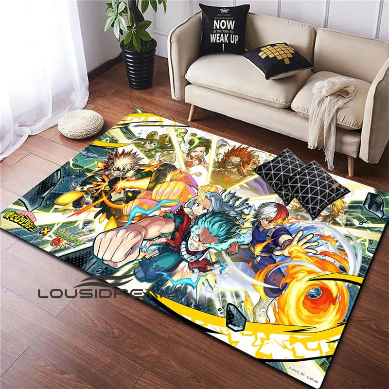 

Japanese Anime Comics My Hero College Living Room Bedroom Large Carpet Living Room Children Cartoon Tatami Bedroom Floor Mat