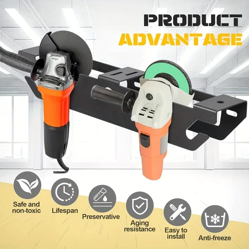 Angle Grinder Holder Wall Mount Bracket Storage with Cord Hanger for Angle Grinder Cutters Polishers