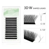 NATUHANA – extensions de cils 3D en forme de W, C D L LU(M), boucles individuelles, vison, haute qualité, forme de trèfle 3D, éventails de Volume
